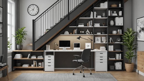 Comment aménager un petit bureau sous l'escalier sans sacrifier l'esthétique?